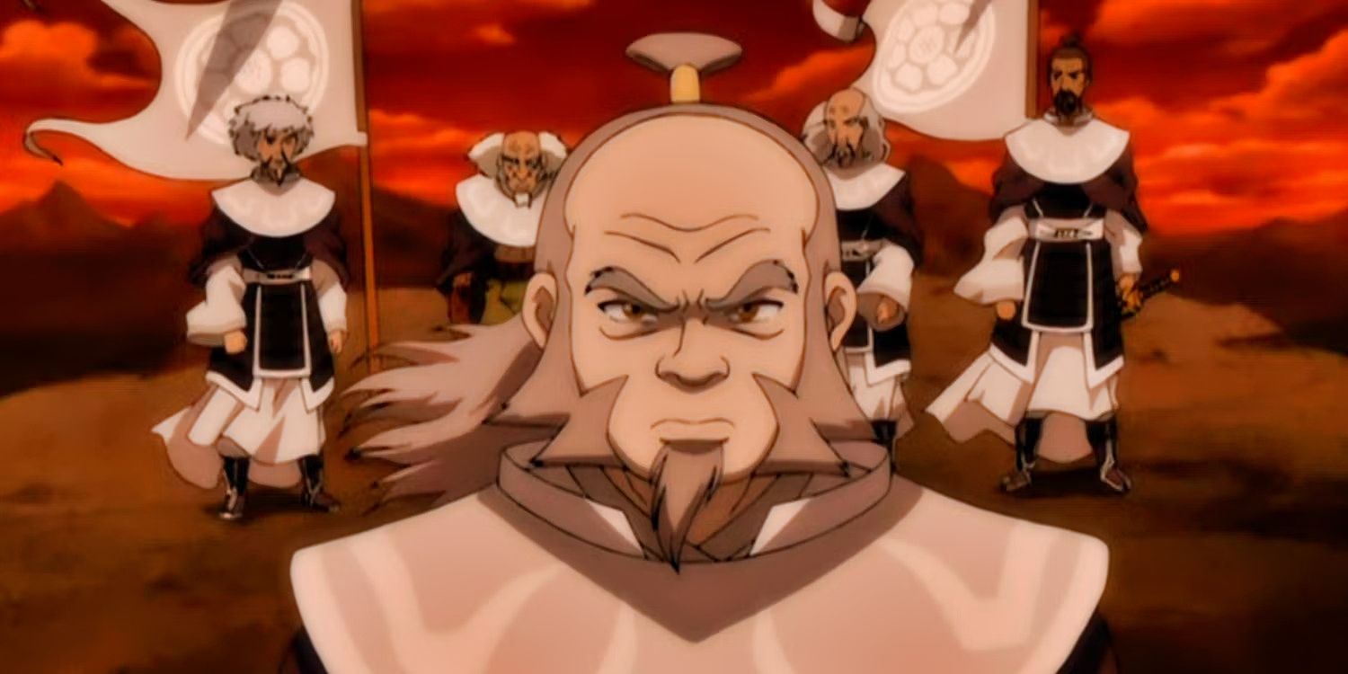 Iroh and the Order of the White Lotus liberate Ba Sing Se in Avatar: The Last Airbender.