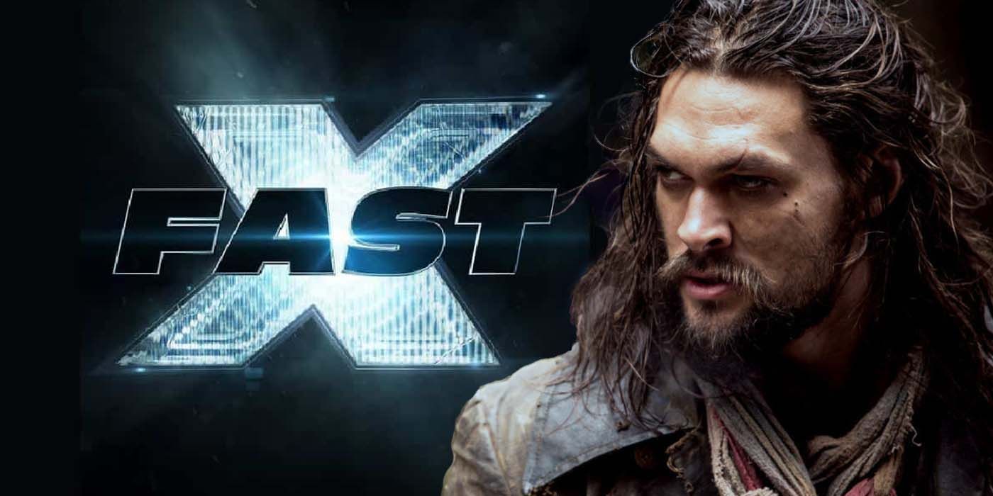 Jason Momoa looking on in a Fast X poster