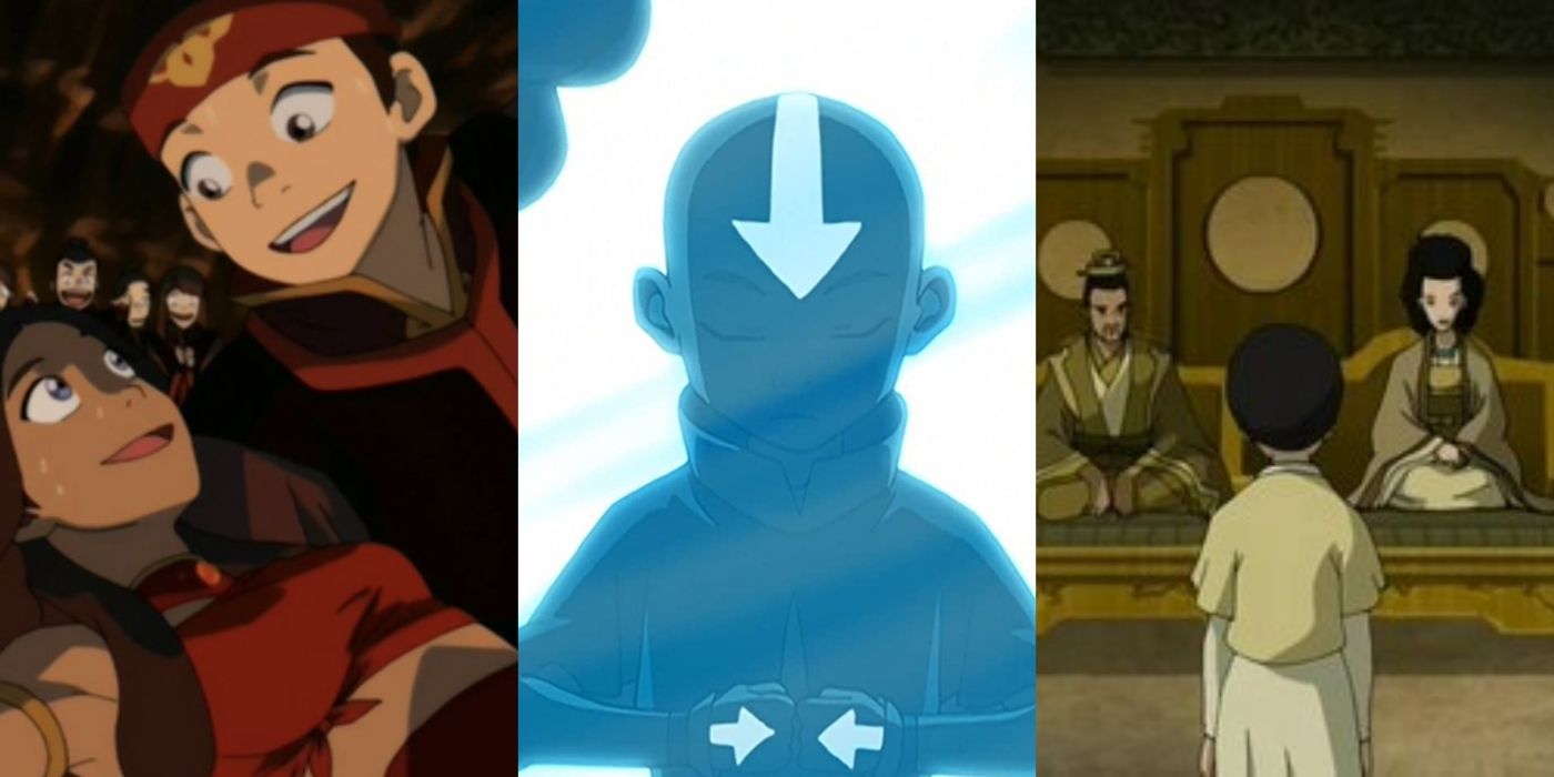 Kataang dance scene Aang in the iceberg and Toph facing her parents