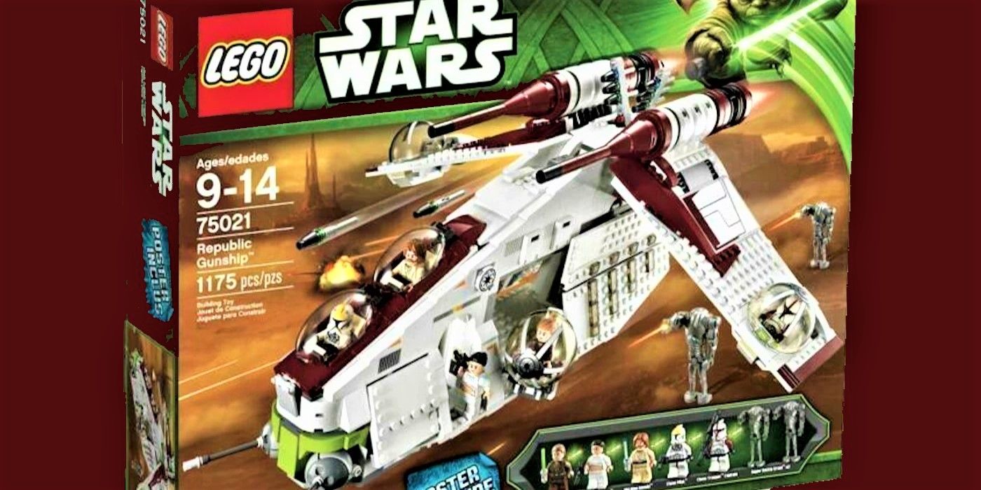 Arte da caixa para o Lego Star Wars Republic Gunship