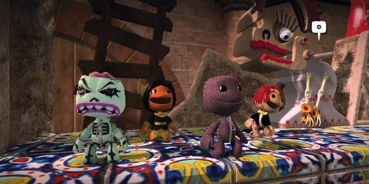 Um grupo de Sack Things comparece a um casamento em LittleBigPlanet