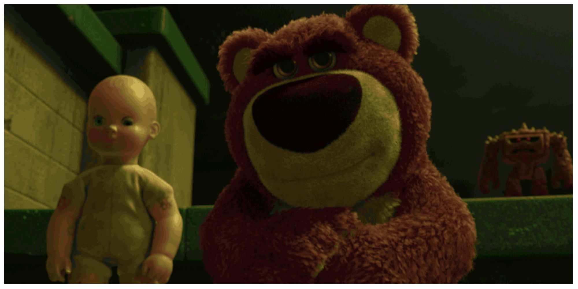 Lotso and Big Baby the villains of Toy Story 3
