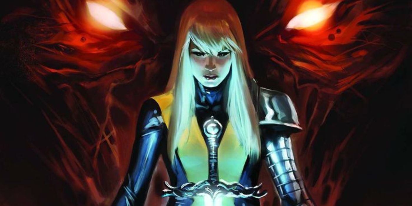Magik with her Soulsword in Limbo