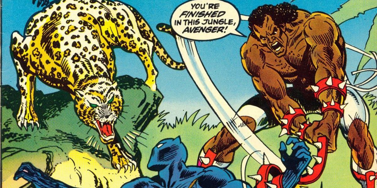 Killmonger battles Black Panther in Wakanda
