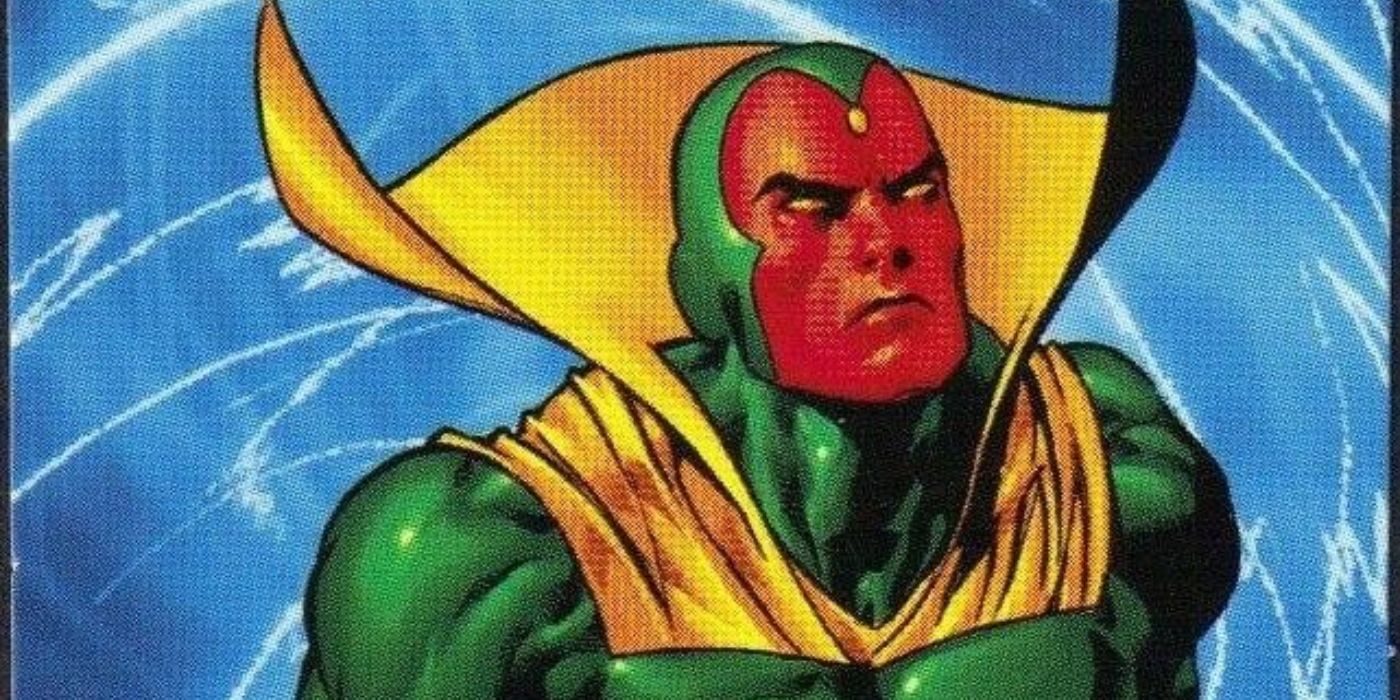 Vision scowling in Marvel Comics