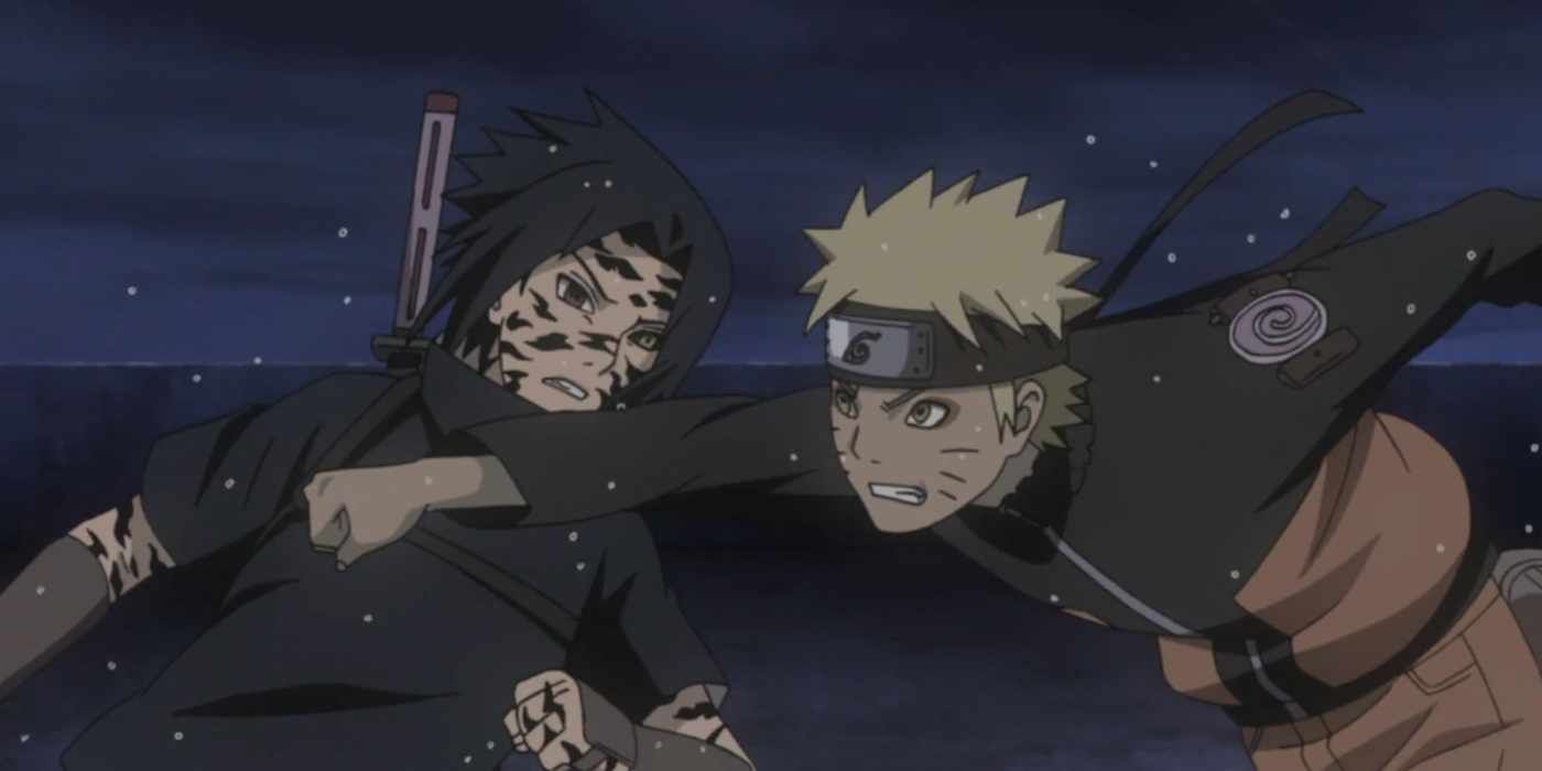 Naruto lutando contra Sasuke