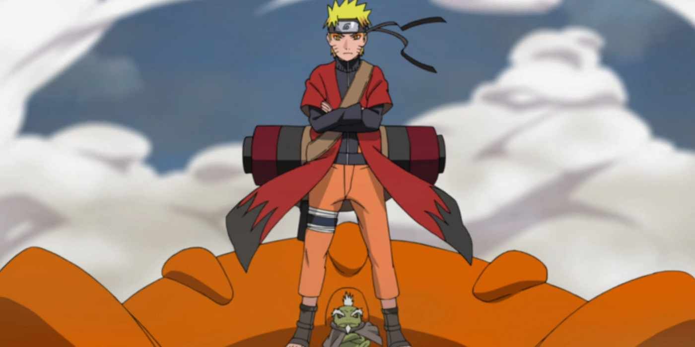 Naruto standing with Fukasuka in Naruto.