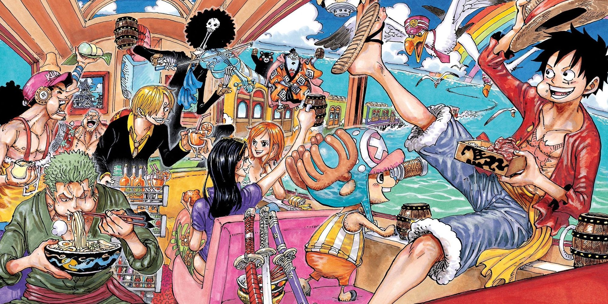 One Piece Chapter 992 Color cover straw hat pirates