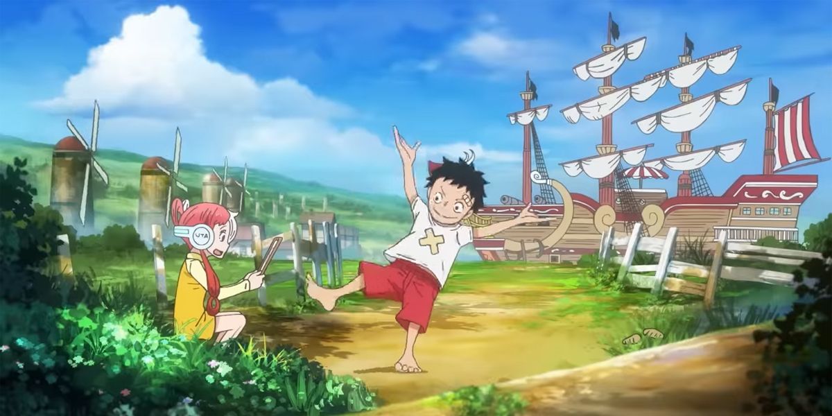 One Piece Luffy and Uta as kids