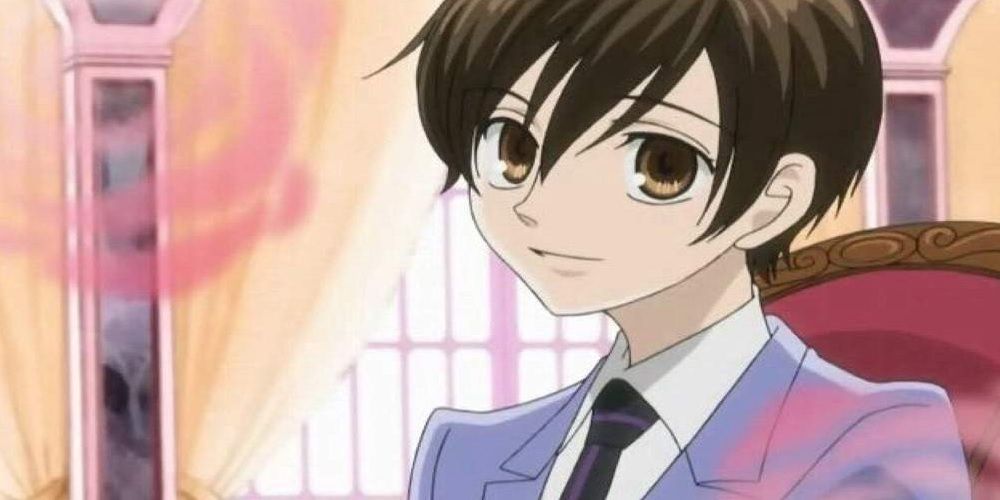 Haruhi smiling from Ouran High School Host Club
