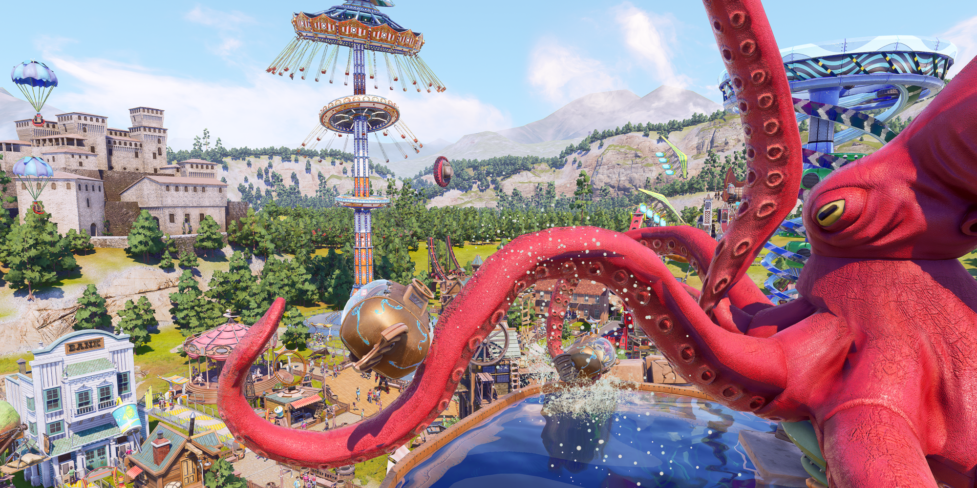 Parks - Downloads  Roller coaster tycoon, Park, Planet coaster