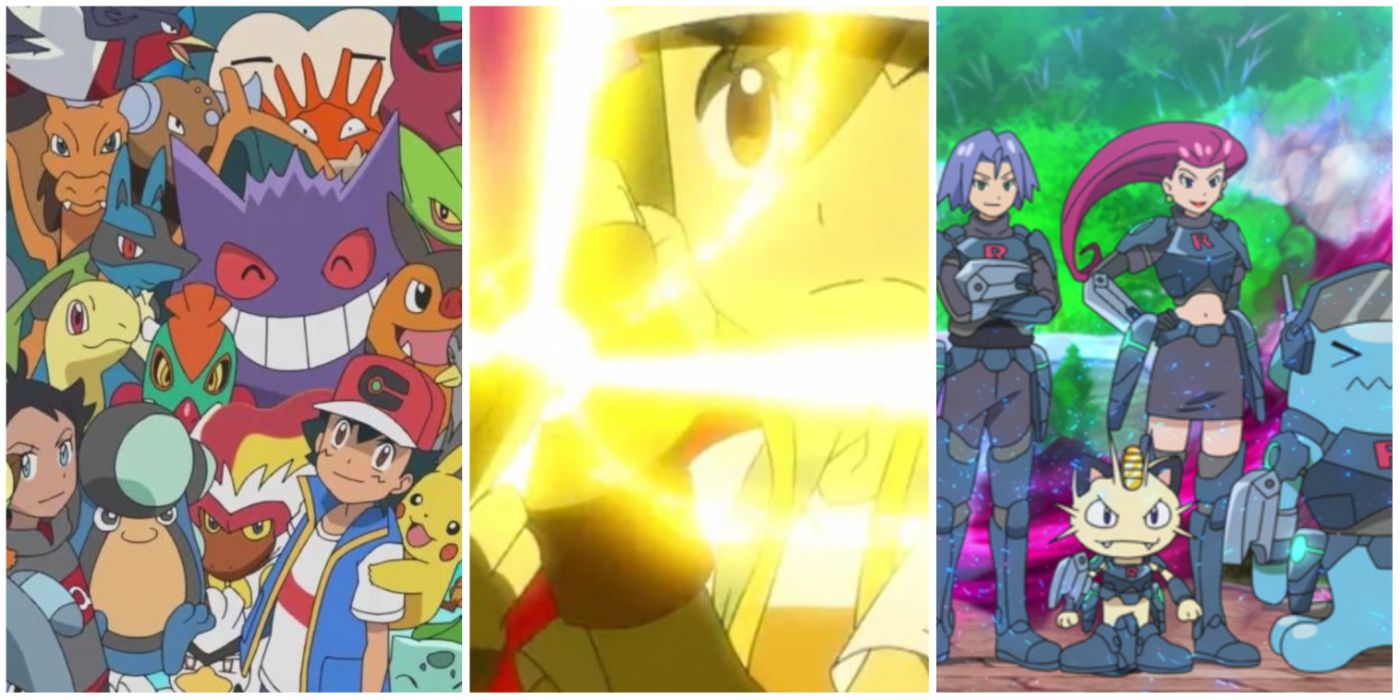 Pokemon First Episode Better Pokemon Mega Evolution Team Rocket Trio Header