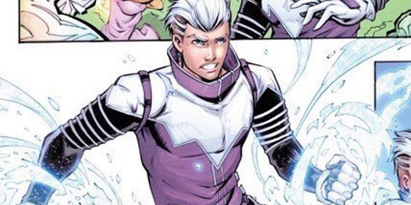 Brek Bannin freezing his surroundings as Polar Boy in DC Comics