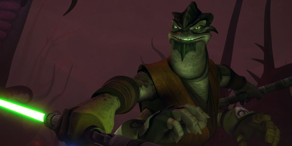 Pong Krell fighting Rex in Star Wars: The Clone Wars