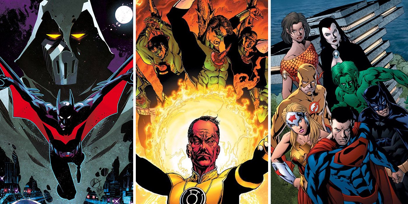 Batman Beyond 2.0, Sinestro Corps War, and Titans Tomorrow comic covers