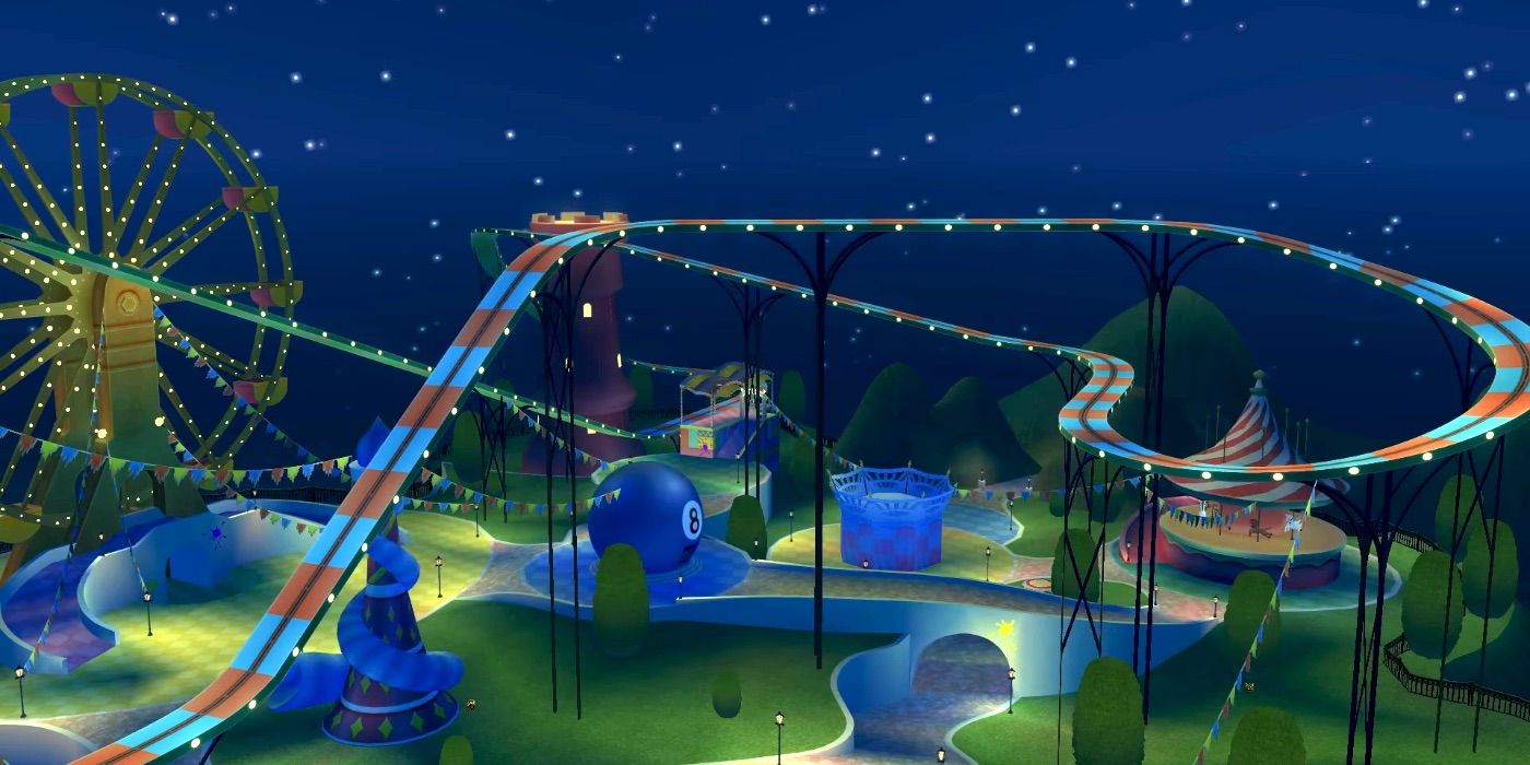 Kingdom Hearts 3D Dream Drop Distance Prankster's Paradise roller coaster and ferris wheel