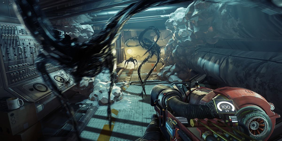 Monsters jumping at the player, Prey