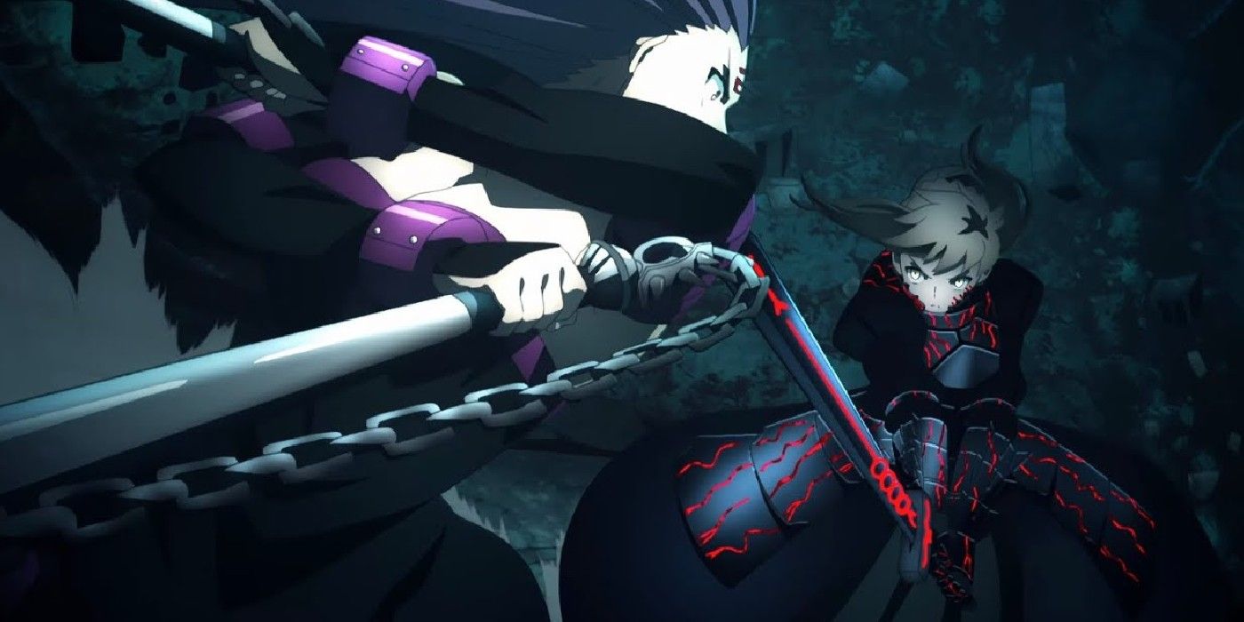 Rider Attacks Saber In Fate Stay Night Heavens Feel III Spring Song