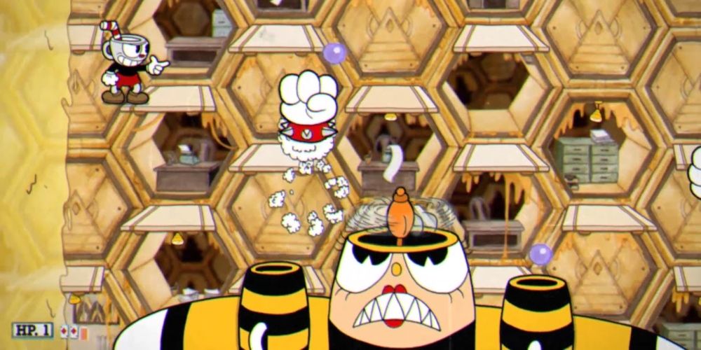 The Rumor Honeybottoms boss fight from Cuphead.