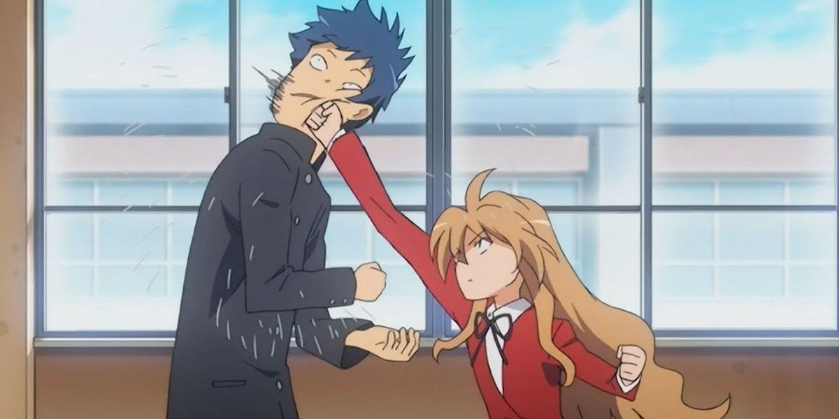 Ryuugi Takasu and Taiga Aisaka in Toradora.