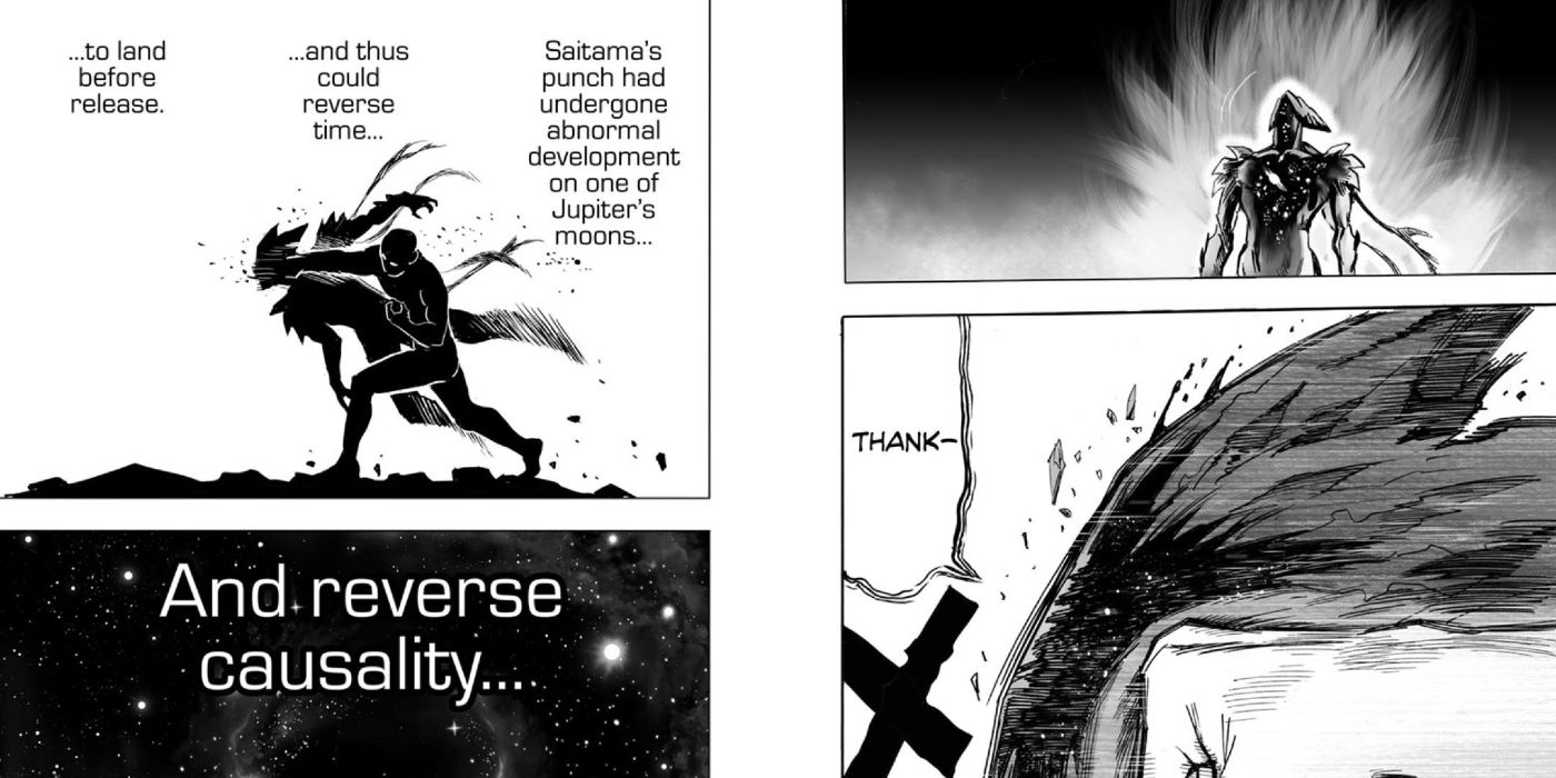 Saitama's reverse causality in One-Punch Man