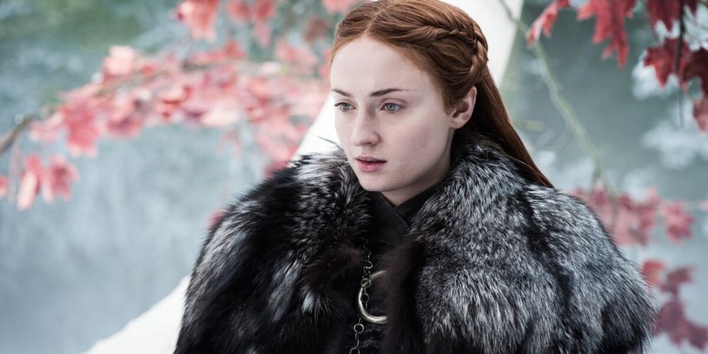 Sansa Stark at Winterfell in Game of Thrones.