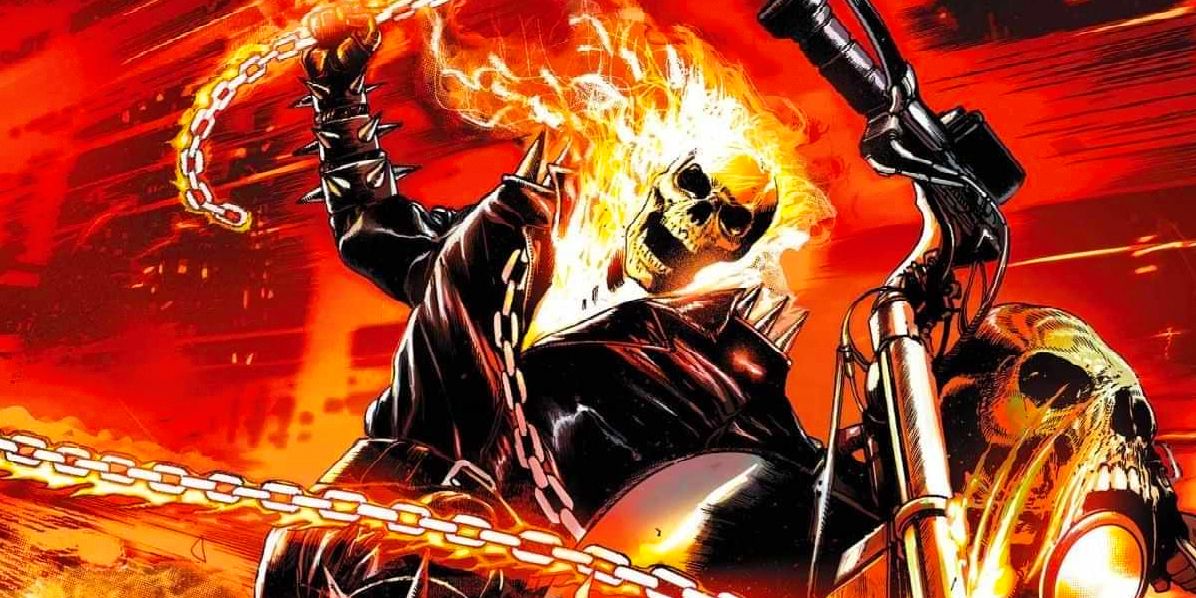 Ghost Rider swinging his hellfire chain