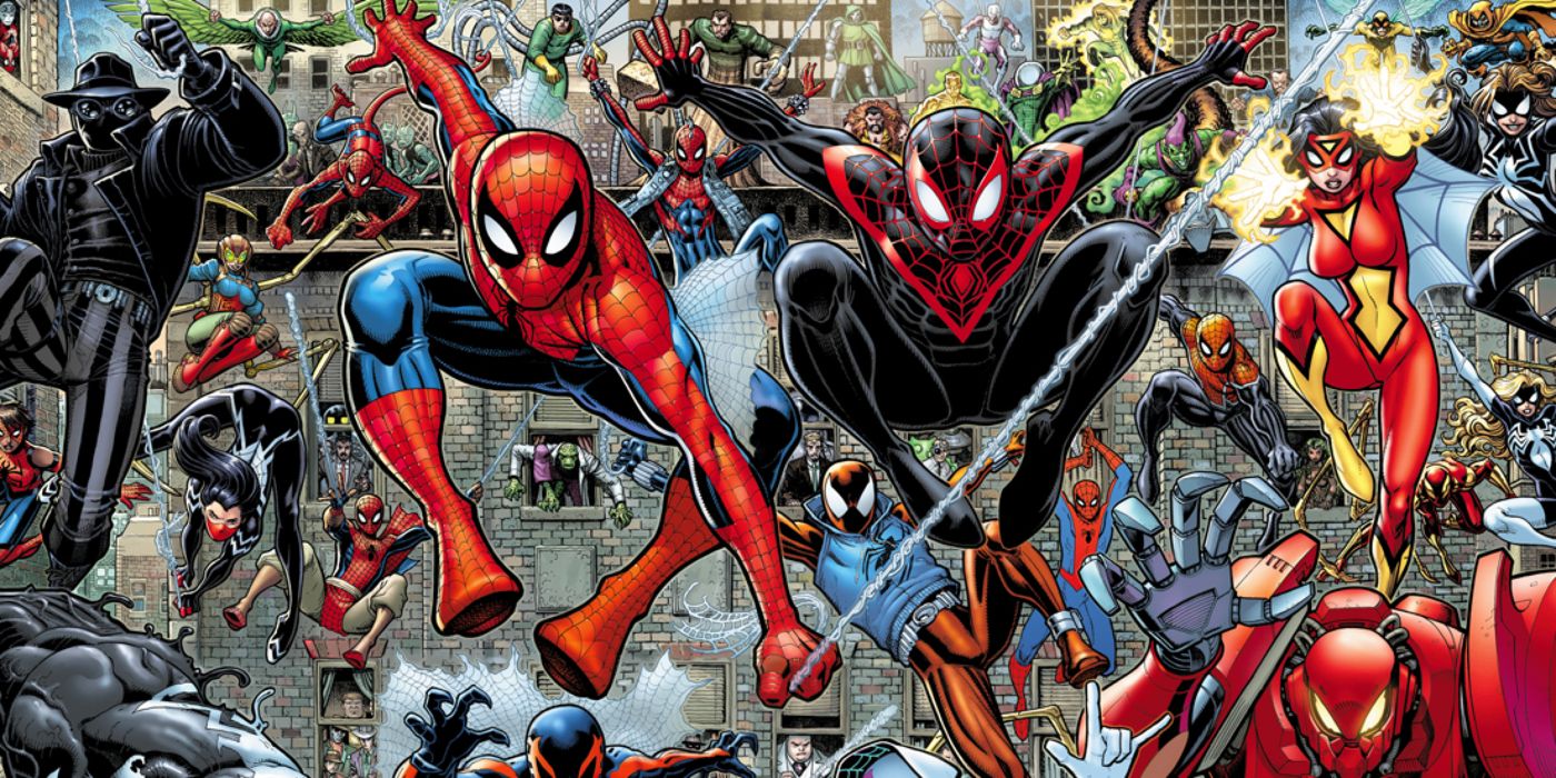 The various alternate Spider-Men from across the multiverse