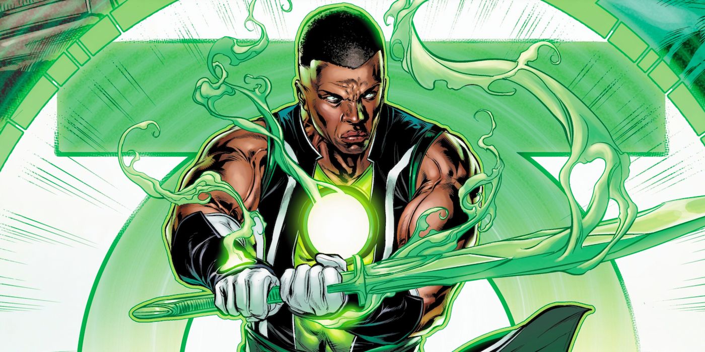 John Stewart makes a sword with his Green Lantern willpower