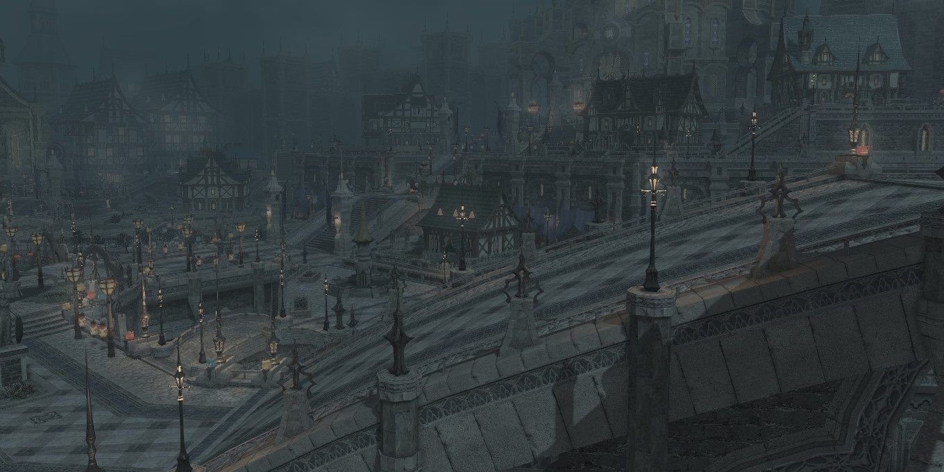The Empyreum housing district within Ishgard
