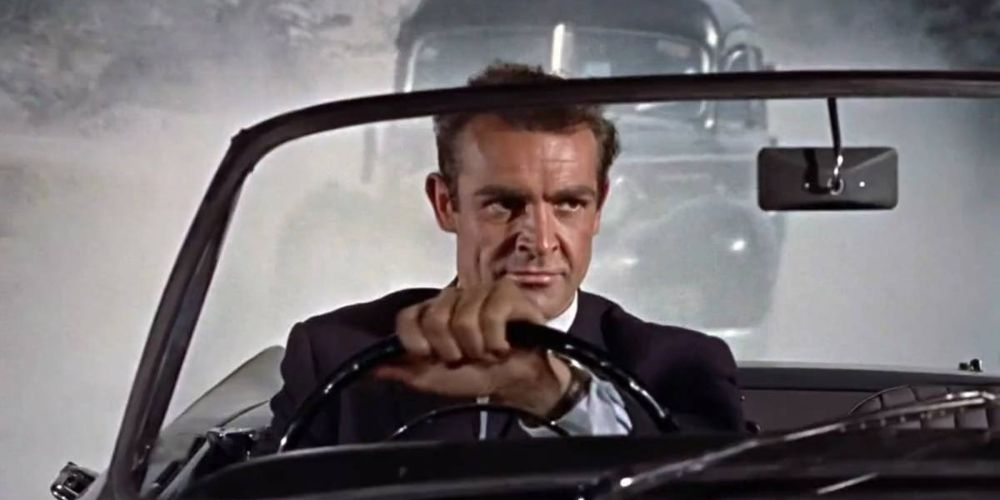 Sean Connery as James Bond driving in Dr No