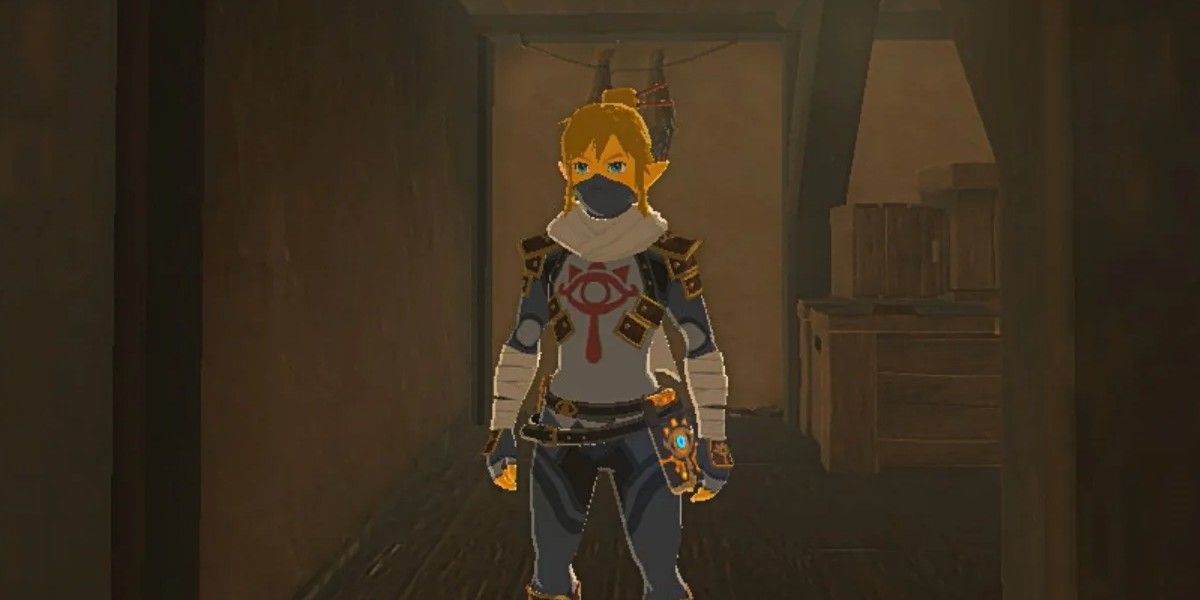 An image of Breath of the Wild's Sheikah Set, designed to look like a ninja suit