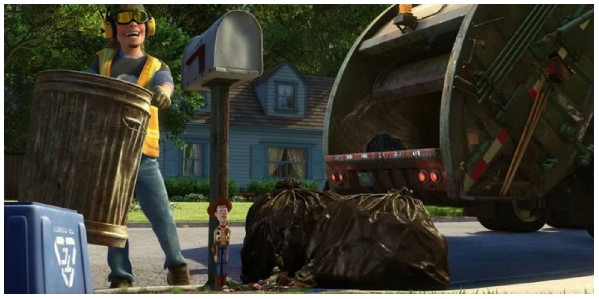 Sid Phillips as a garbage man in Toy Story 3
