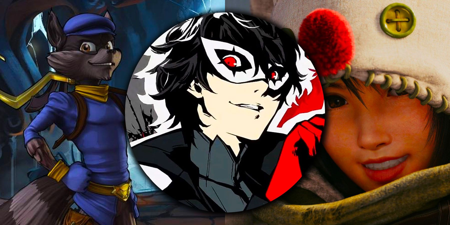 Sly Raccoon, Joker from Persona 5, and Yuffie from Final Fantasy 7 Remake Intergrade