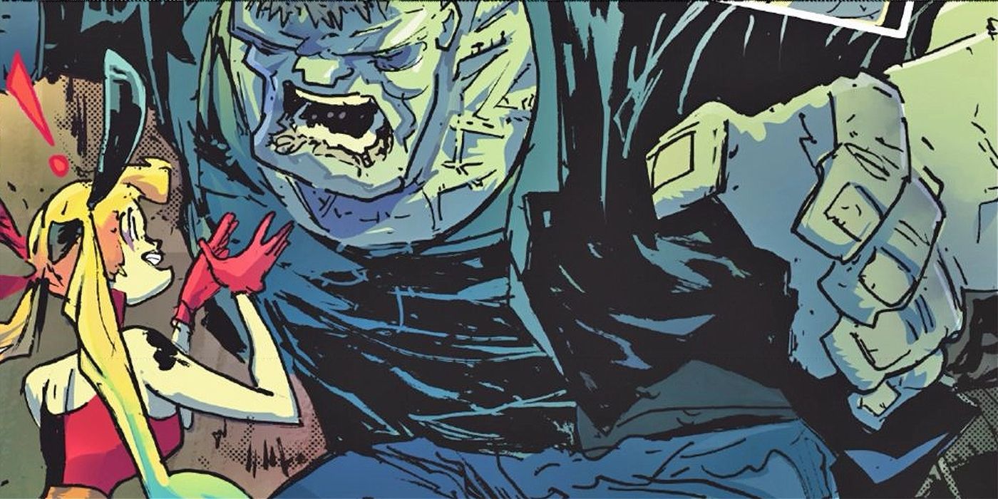 Harley Quinn claps for Solomon Grundy in DC Comics