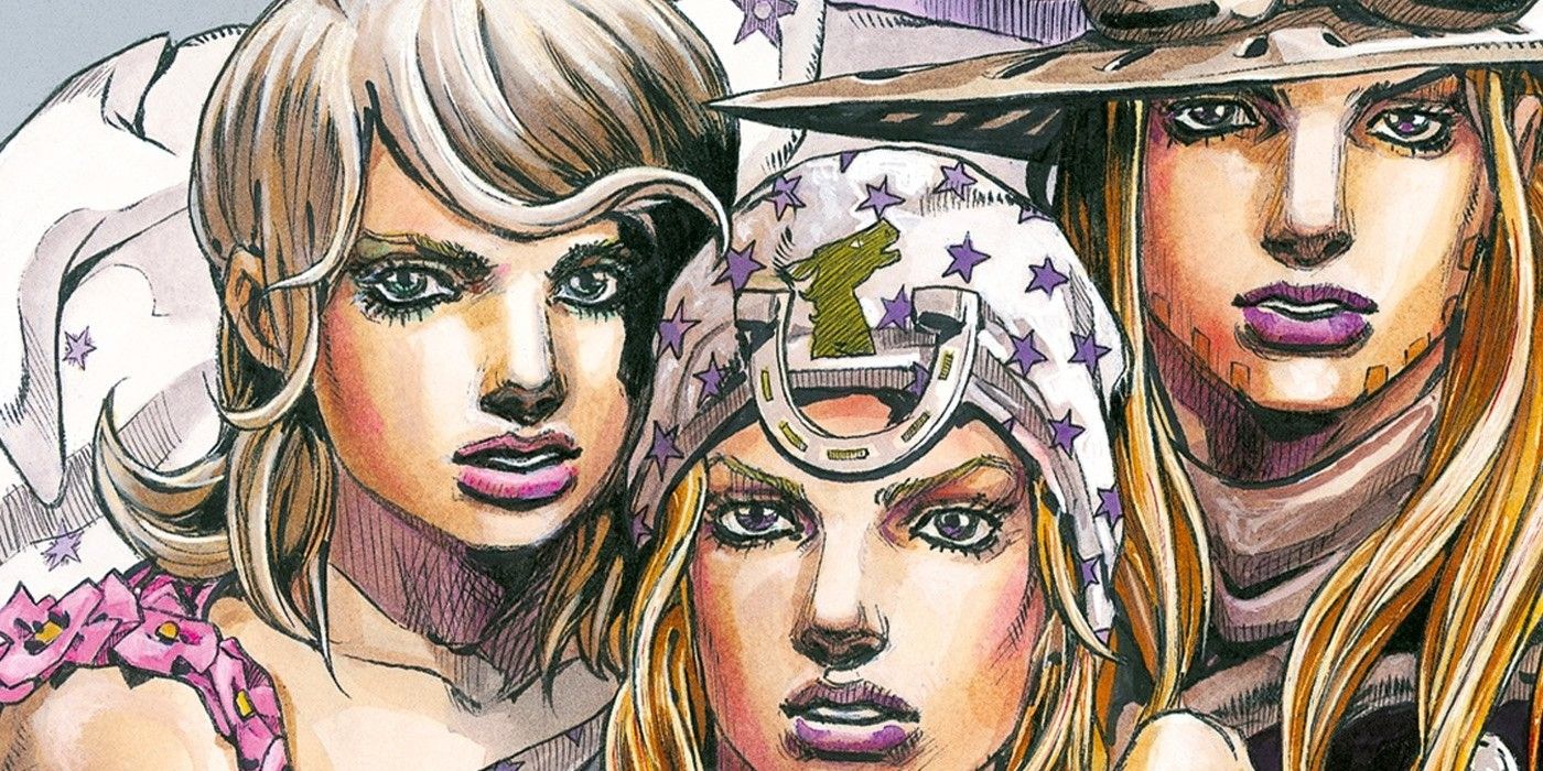 Steel Ball Run Volume 22 with Lucy Steel, Johnny, and Gyro