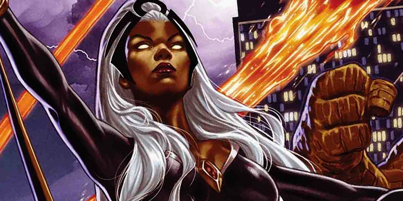 An image of Storm with the Fantastic Four