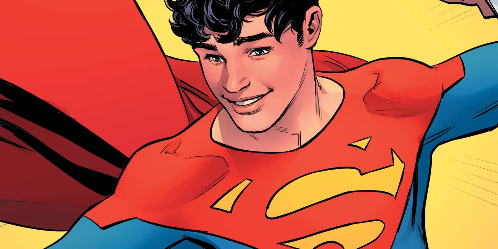 Superman Son of Kal-El #14 from DC Comics with Jon Kent as Superman smiling