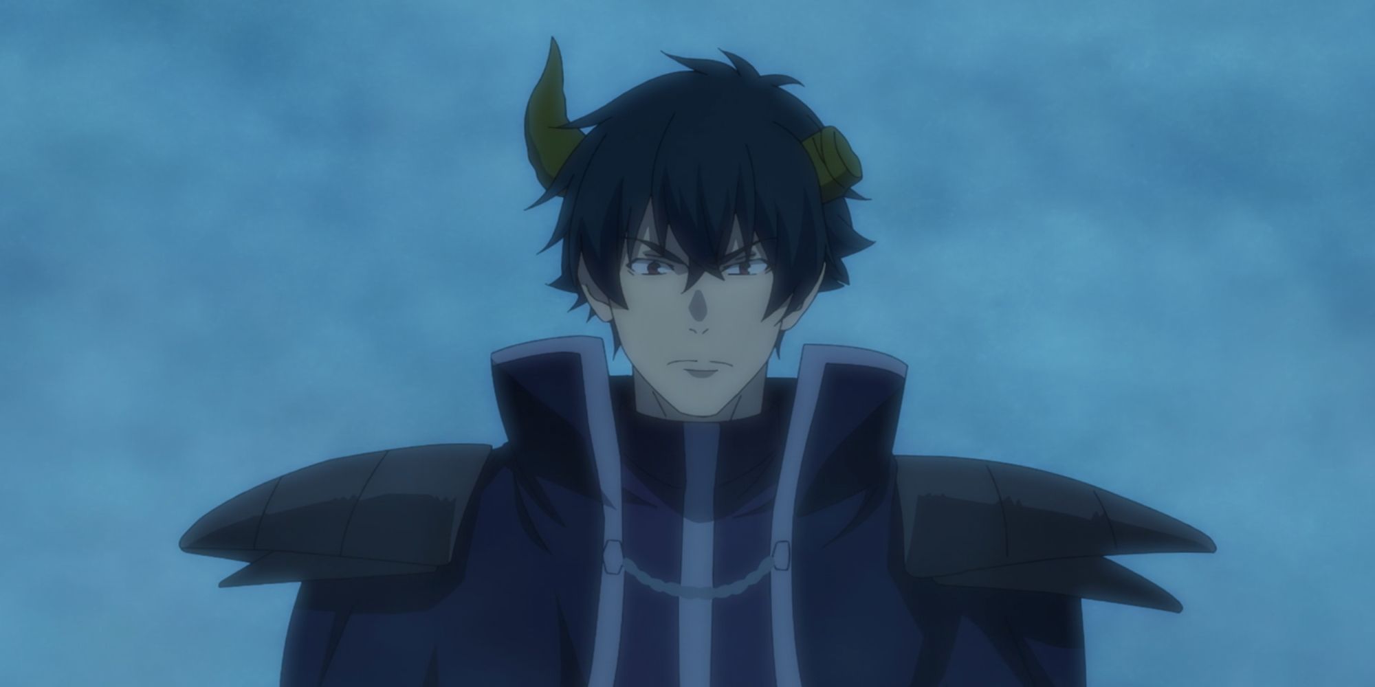 Maou-as-Satan looks on angrily in The Devil Is a Part-Timer!.