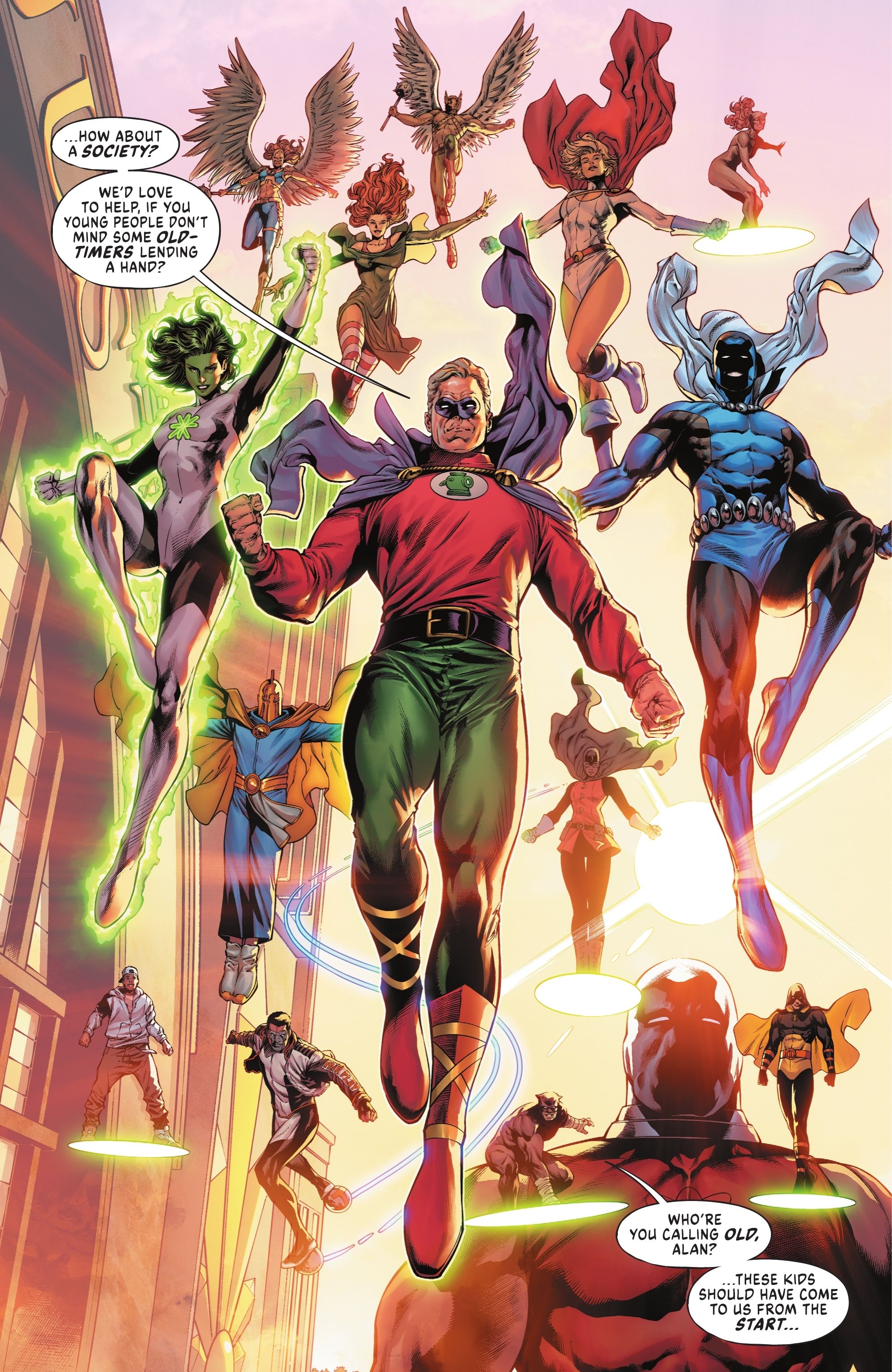 The Justice Society arrives, from Dark Crisis 3