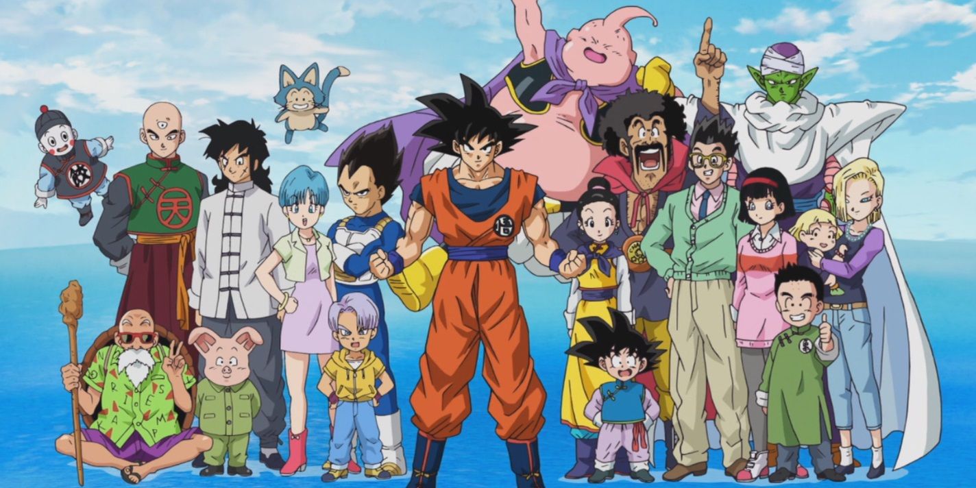 The main characters of Dragon Ball Super.