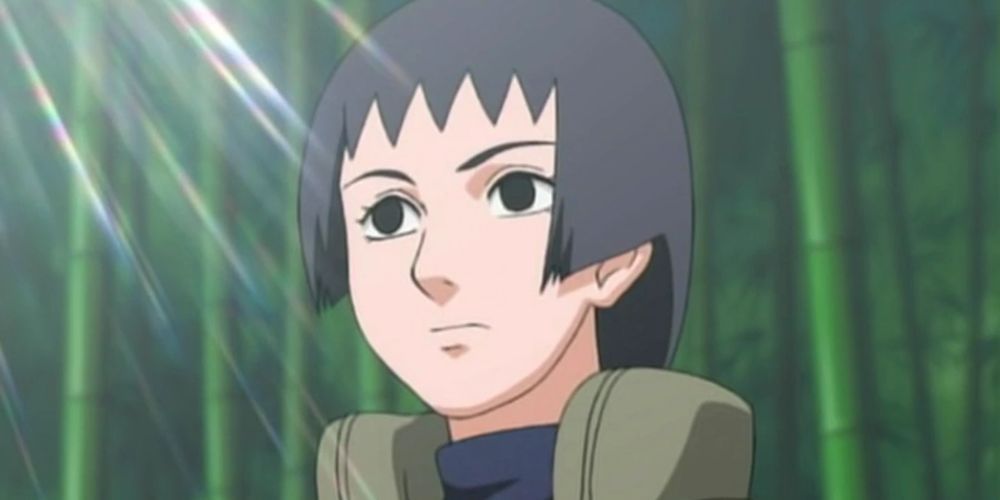 Tsubaki stares into the light in Naruto.