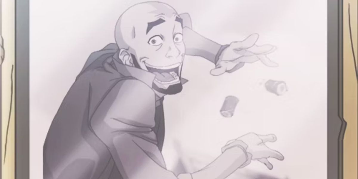 Photo of adult Aang performing his marble trick