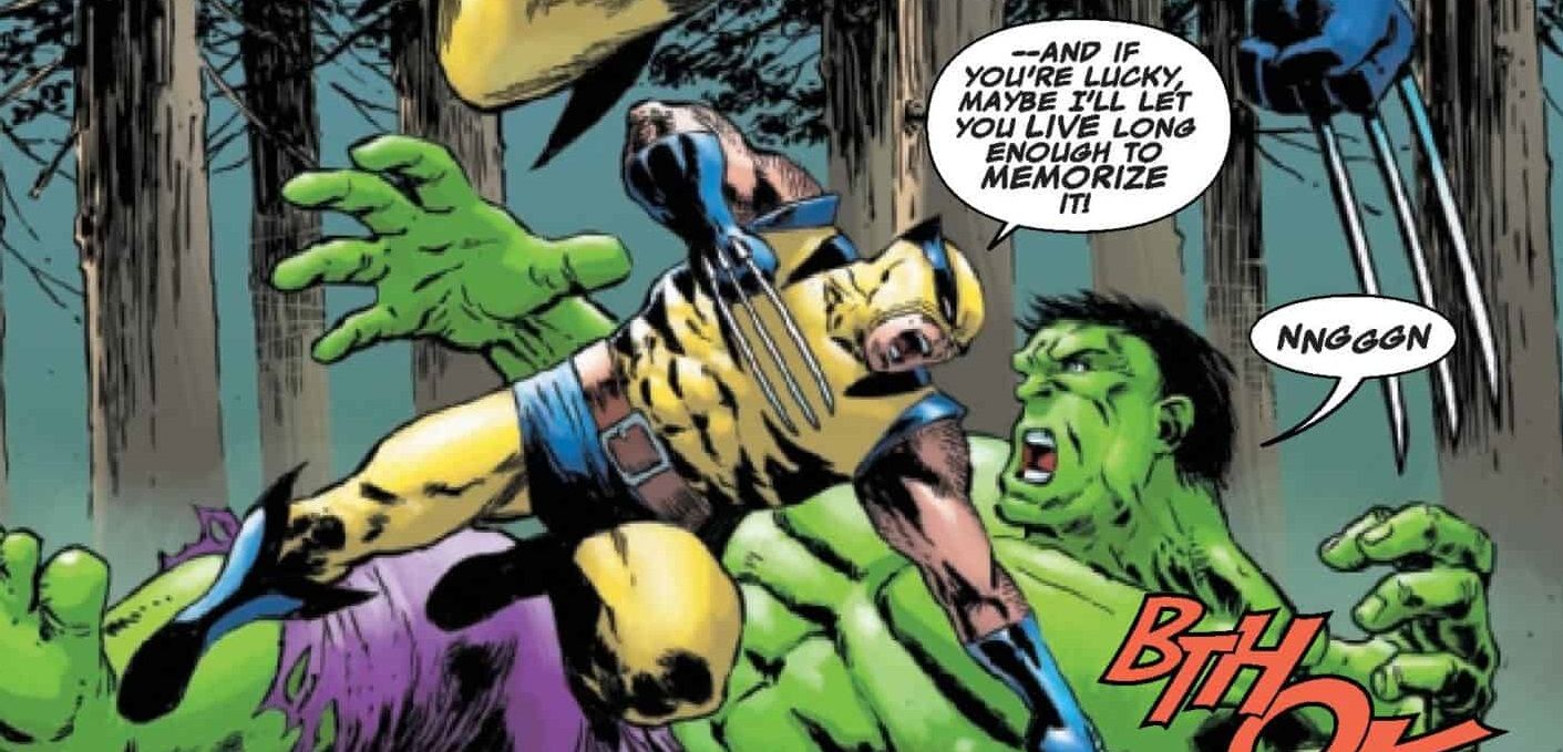 Wolverine fighting Hulk in X-Men Legends #1