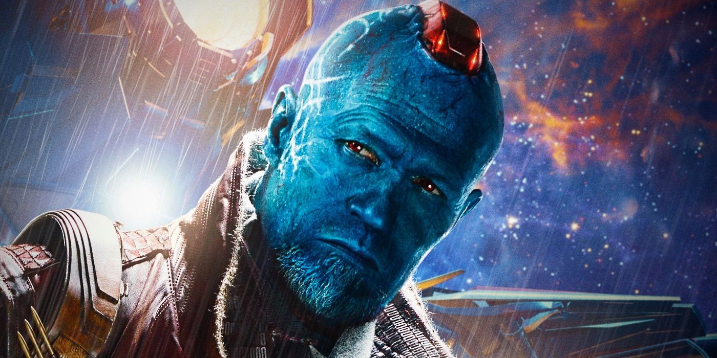 Yondu Udonta (Michael Rooker) is in front of starry background in Guardians of the Galaxy.