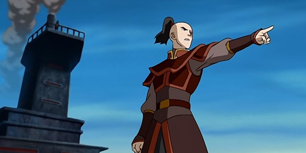 Zuko aboard his ship in season 1 of Avatar: The Last Airbender