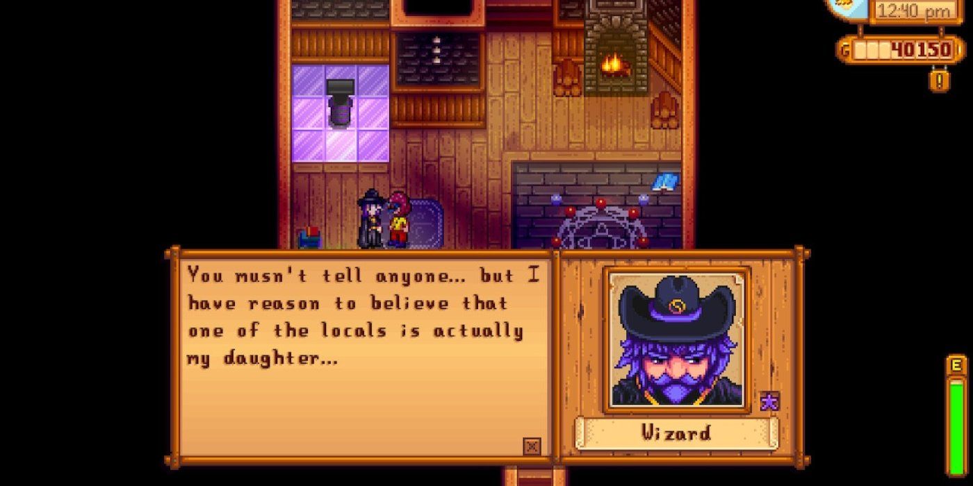 The Wizard's dialogue from Stardew Valley