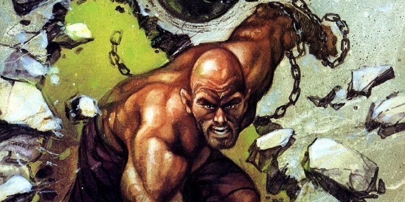 Absorbing Man prepares for a battle in Marvel Comics