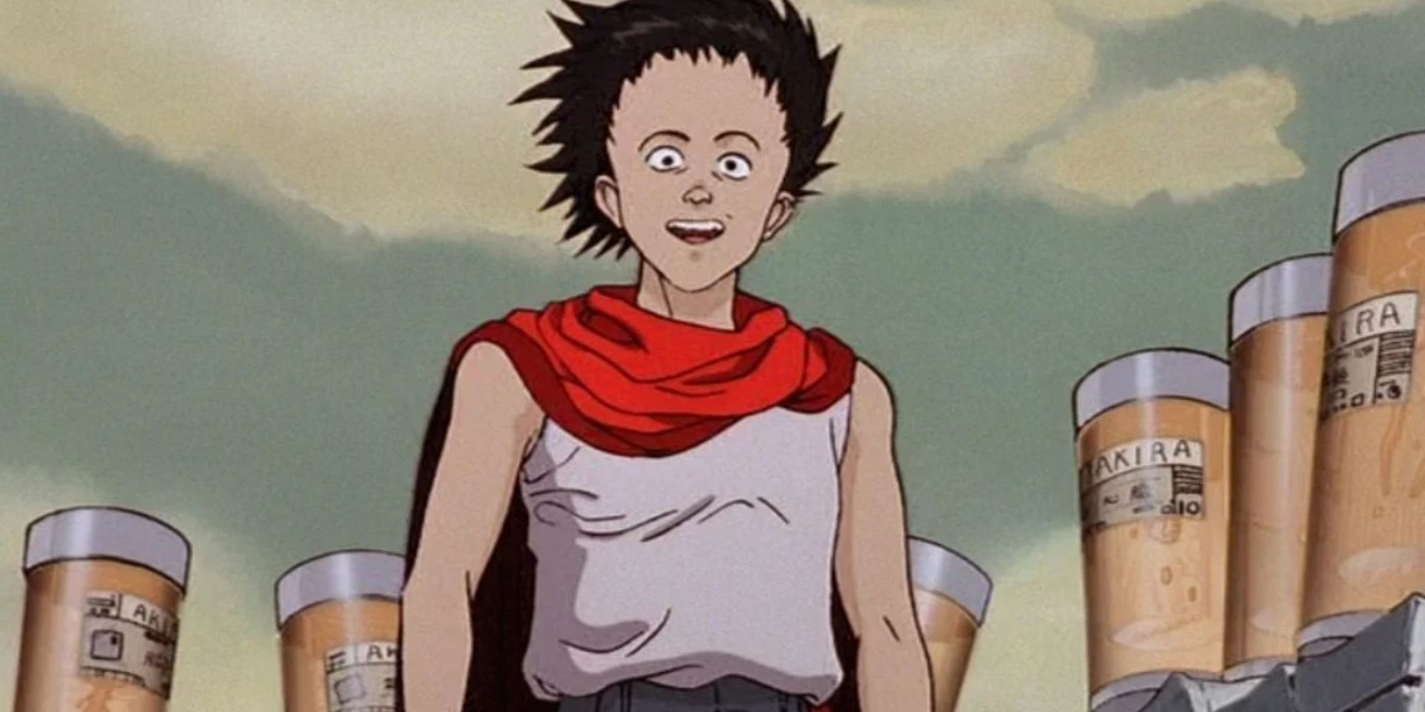 Tetsuo Shima sorrindo em Akira.