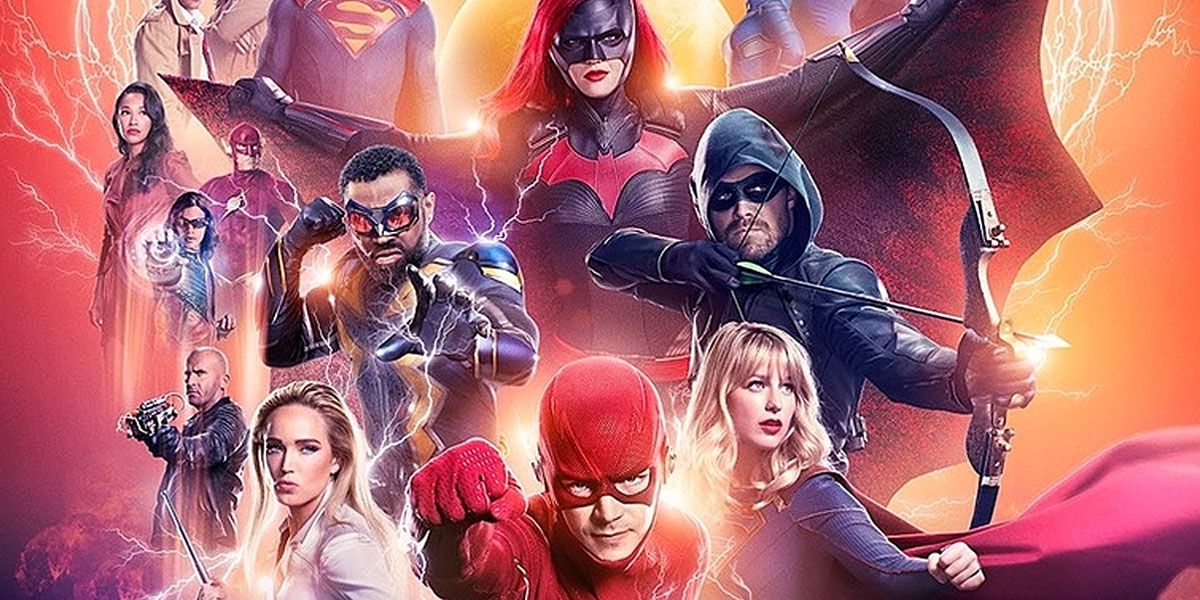 Promotional art for Arrowverse's Crisis on Infinite Earths on the CW